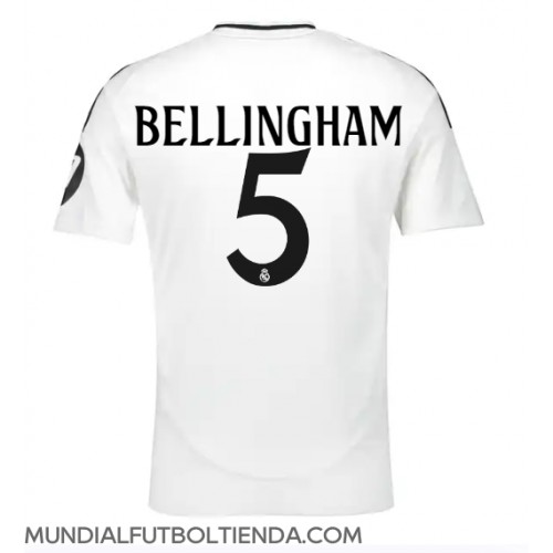 Camiseta Real Madrid Jude Bellingham #5 Primera Equipación Replica 2024-25 mangas cortas